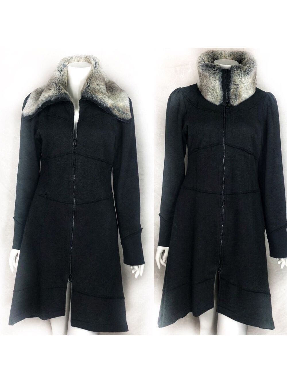 EUC-free People Versatile Coat Full fauxFur Collar